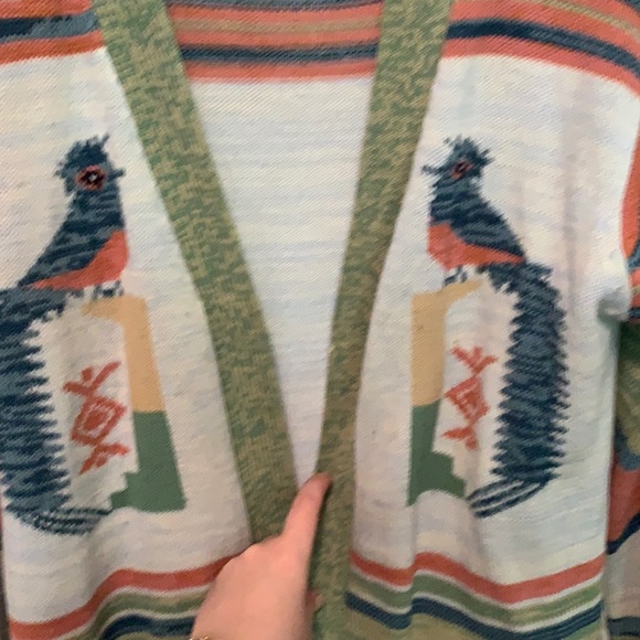 70s tribal/aztec print cardigan - Picture 2 of 8